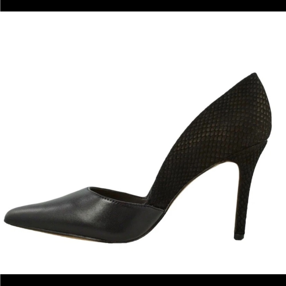 Vince Camuto Black Textured Stiletto Heels - Picture 2 of 12